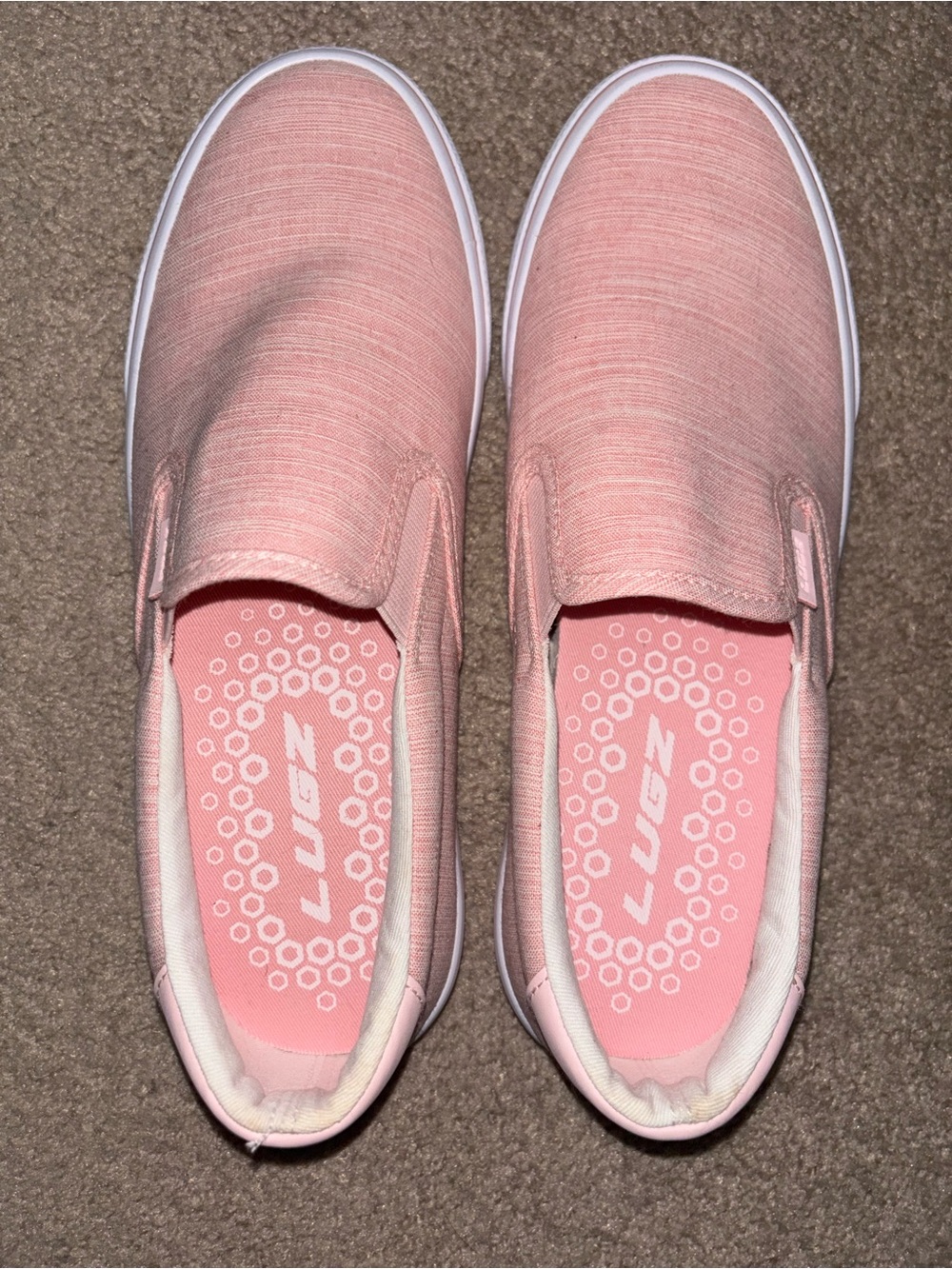 Women’s Slip-On Canvas Shoes in Soft Pink